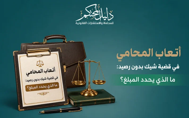 أتعاب المحامي في قضية شيك بدون رصيد